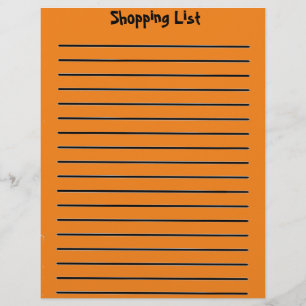 Papel Timbrado Lista comprada - Cabeçalho Laranja