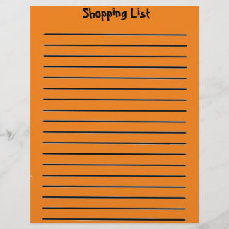 Papel Timbrado Lista comprada - Cabeçalho Laranja