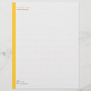 Papel Timbrado Listra amarela simples moderna elegante lisa no