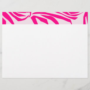 Papel Timbrado Listras de zebra rosa