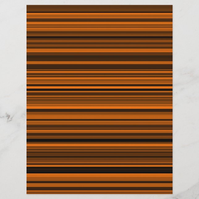 Papel Timbrado Listras Laranja Marrom Preto (Frente)