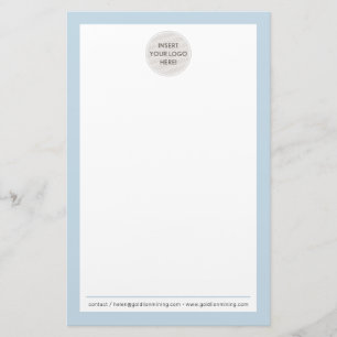 PAPEL TIMBRADO LOGO moderno formal negócios azul c