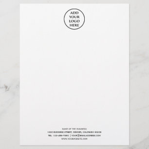 Papel Timbrado Logotipo Chic Empresa de Negócios Profissional Cor