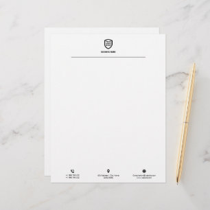 Papel Timbrado Logotipo comercial   Limpeza simples minimalista