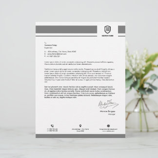 Papel Timbrado Logotipo comercial | Limpeza simples minimalista