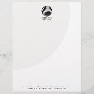 Papel Timbrado Logotipo comercial moderno - Letterhead