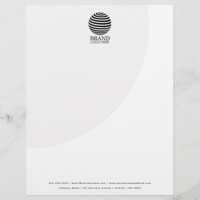 Papel Timbrado Logotipo comercial moderno - Letterhead (Frente)