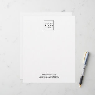 Papel Timbrado Logotipo comercial personalizado com texto persona