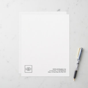 Papel Timbrado Logotipo comercial personalizado com texto persona