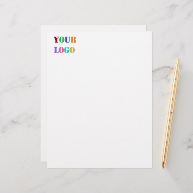 Papel Timbrado Logotipo comercial personalizado Sua empresa Letth (Frente/Verso In Situ)