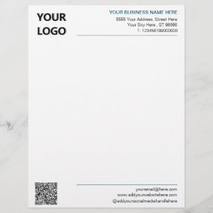 Papel Timbrado Logotipo comercial personalizado timbrado com códi