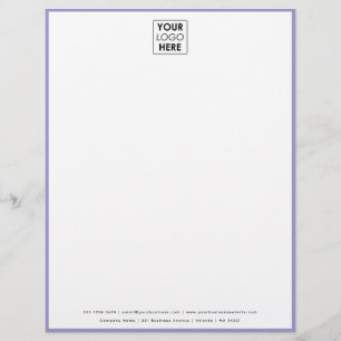 Papel Timbrado Logotipo comercial profissional Logotipo roxo tima