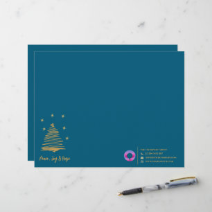 Papel Timbrado Logotipo da Empresa Dourado Stars Peace Joy Hope