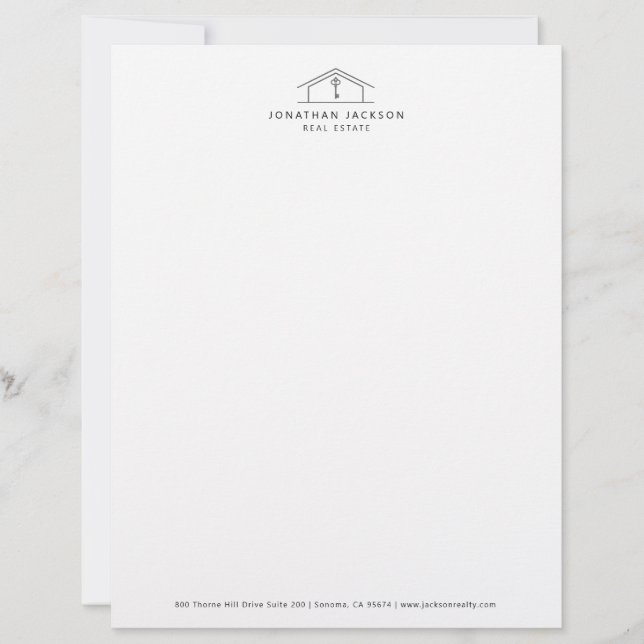 Papel Timbrado Logotipo da Modern Realtor Home (Frente)