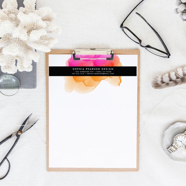 Papel Timbrado Logotipo de Aquarela Moderna (Criador carregado)