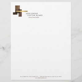 Papel Timbrado Logotipo de Construtor de Casas Personalizadas
