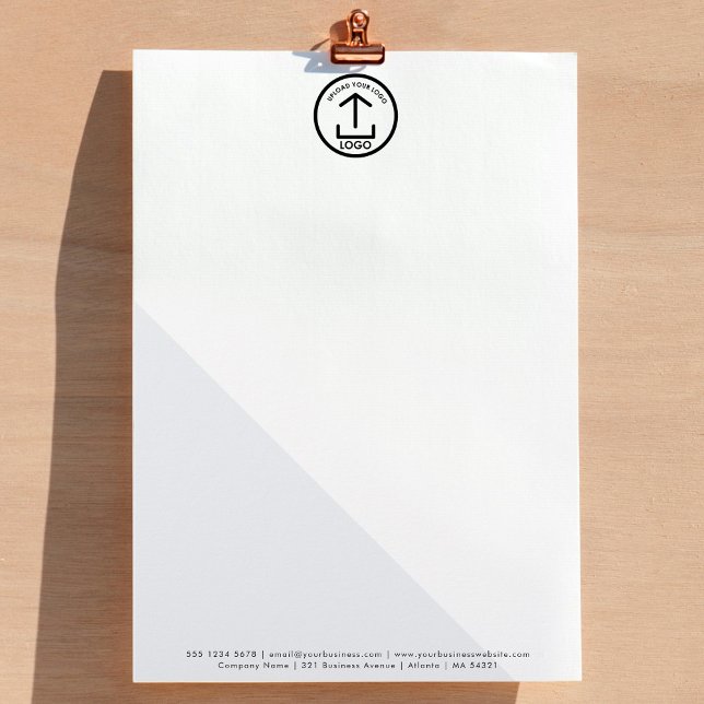 Papel Timbrado Logotipo de empresa branco da Cinza moderna - timb (Modern Gray White Business Logo Letterhead)