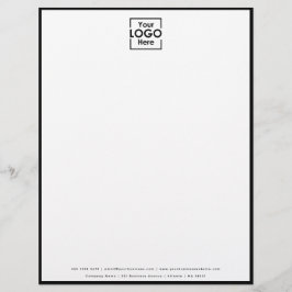 Papel Timbrado Logotipo de empresa personalizado simples Borda ne