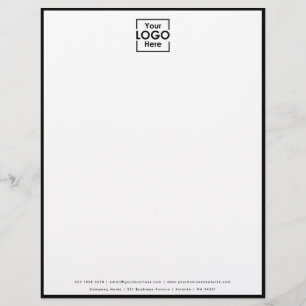 Papel Timbrado Logotipo de empresa personalizado simples Borda ne