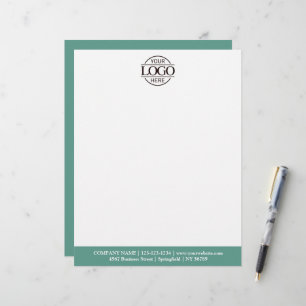 Papel Timbrado Logotipo de Marca de Empresa Personalizada Moderna