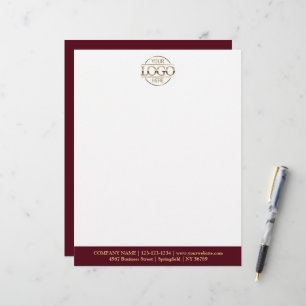 Papel Timbrado Logotipo de Marca de Empresa Personalizada Moderna