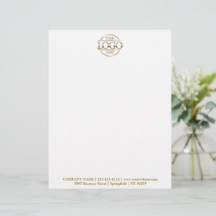 Papel Timbrado Logotipo de Marca de Empresa Personalizada Moderna