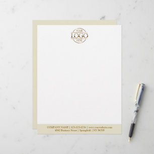 Papel Timbrado Logotipo de Marca de Empresa Personalizada Moderna