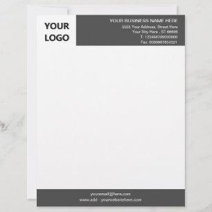 Papel Timbrado Logotipo de Marca Papelaria Cor Cabeçalho Exemplo