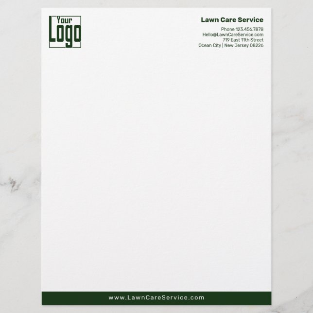 Papel Timbrado Logotipo de Negócio Simples (Frente)