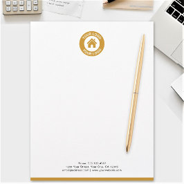 Papel Timbrado Logotipo de negócios minimalista moderno Branco pr