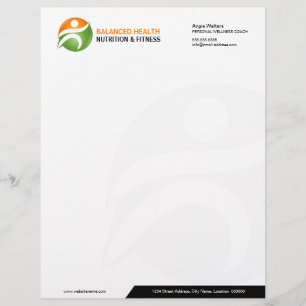Papel Timbrado Logotipo do treinador da malhação do bem-estar d