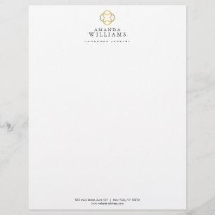 Papel Timbrado Logotipo Dourado do Moderno Clover Boutique