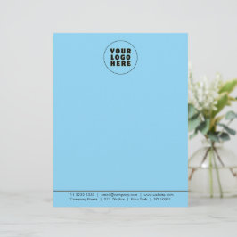 Papel Timbrado Logotipo e texto personalizados minimalistas simpl