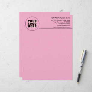 Papel Timbrado Logotipo e texto personalizados minimalistas simpl