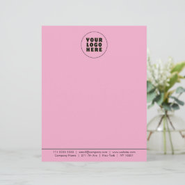 Papel Timbrado Logotipo e texto personalizados minimalistas simpl