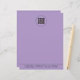 Papel Timbrado Logotipo e texto personalizados minimalistas simpl