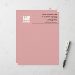 Papel Timbrado Logotipo e texto personalizados minimalistas simpl