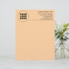 Papel Timbrado Logotipo e texto personalizados minimalistas simpl