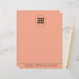 Papel Timbrado Logotipo e texto personalizados minimalistas simpl