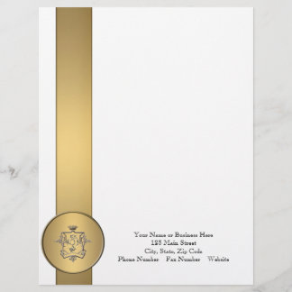 Papel Timbrado Logotipo elegante timbrado de ouro comercial