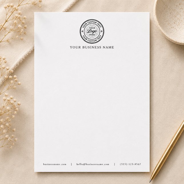 Papel Timbrado Logotipo Empresarial Cabeçalho Branco (Criador carregado)