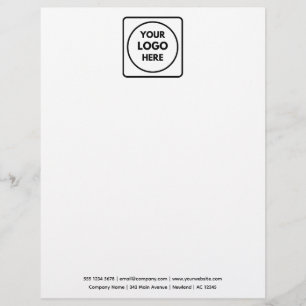 Papel Timbrado Logotipo Empresarial Design Limpo Minimalista Mo
