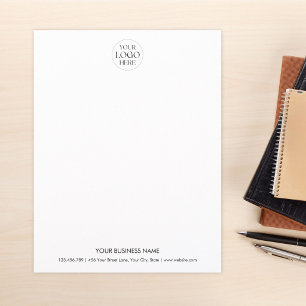 Papel Timbrado Logotipo Empresarial Personalizado Preto Branco Mi