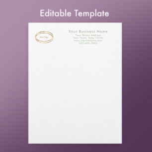 Papel Timbrado Logotipo Empresarial Personalizado Verde Sage Mini