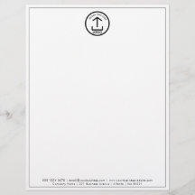 Logotipo Mínimo Moderno para Empresas Letterhead