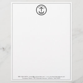 Papel Timbrado Logotipo Mínimo Moderno para Empresas Letterhead