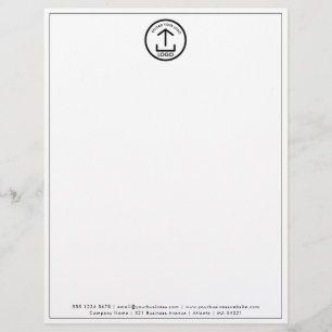 Papel Timbrado Logotipo Mínimo Moderno para Empresas Letterhead