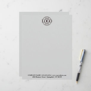 Papel Timbrado Logotipo Moderno de Empresa de Negócios Personaliz