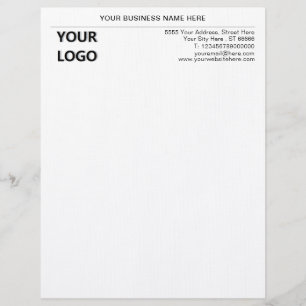 Papel Timbrado Logótipo personalizado básico para empresas