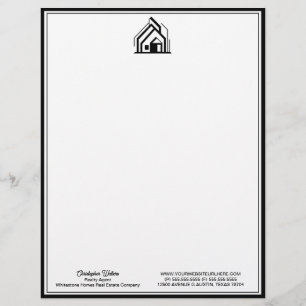 Papel Timbrado Logotipo Personalizado de Corretor de Imóveis para